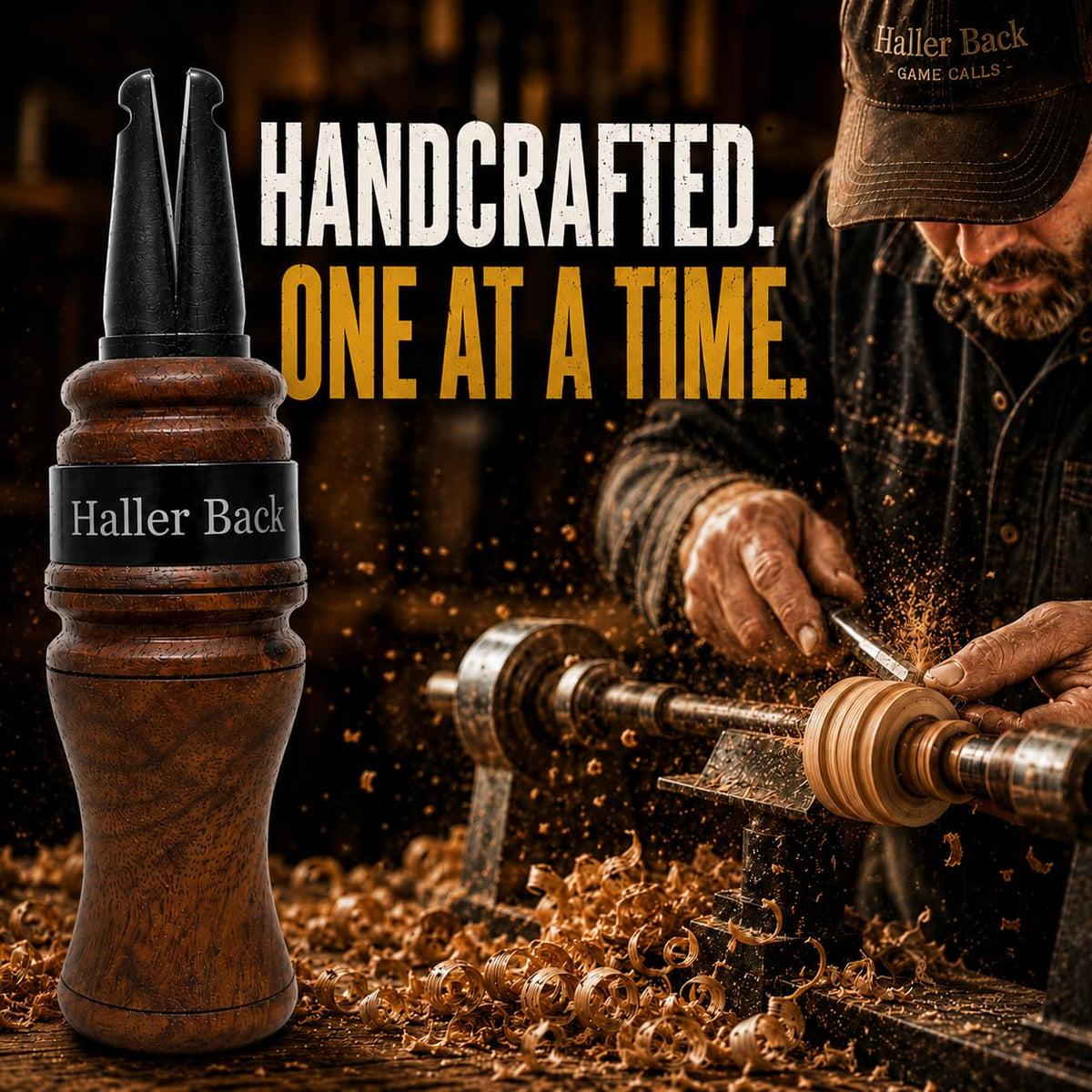 Haller Back Handcrafted Crow Call Premium Hardwood Crow Call - Haller Back Game Calls Official Imagery - 4