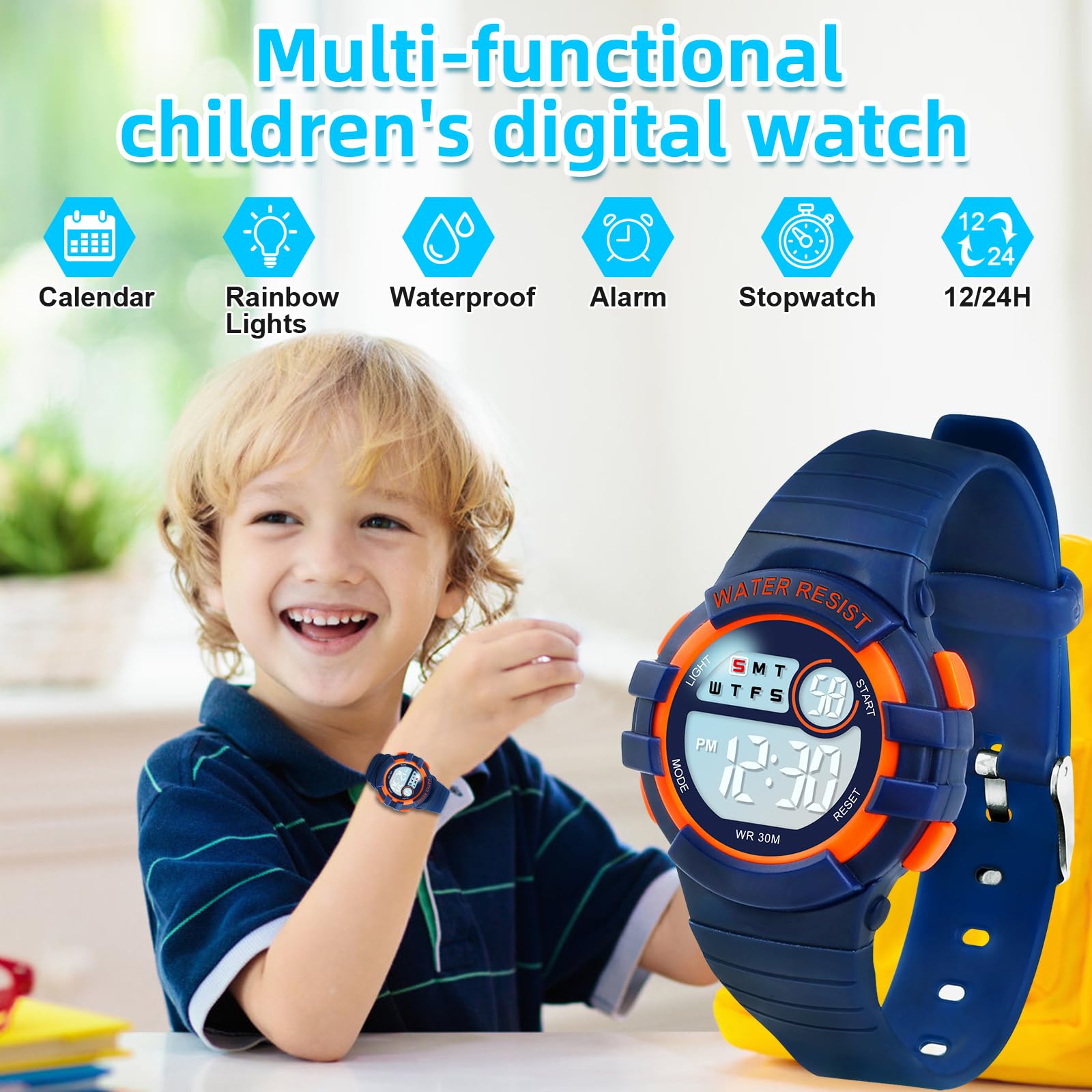 DTKID Digital Kids Watch 30 M Waterproof for Girls Boys 5-16 - View 4