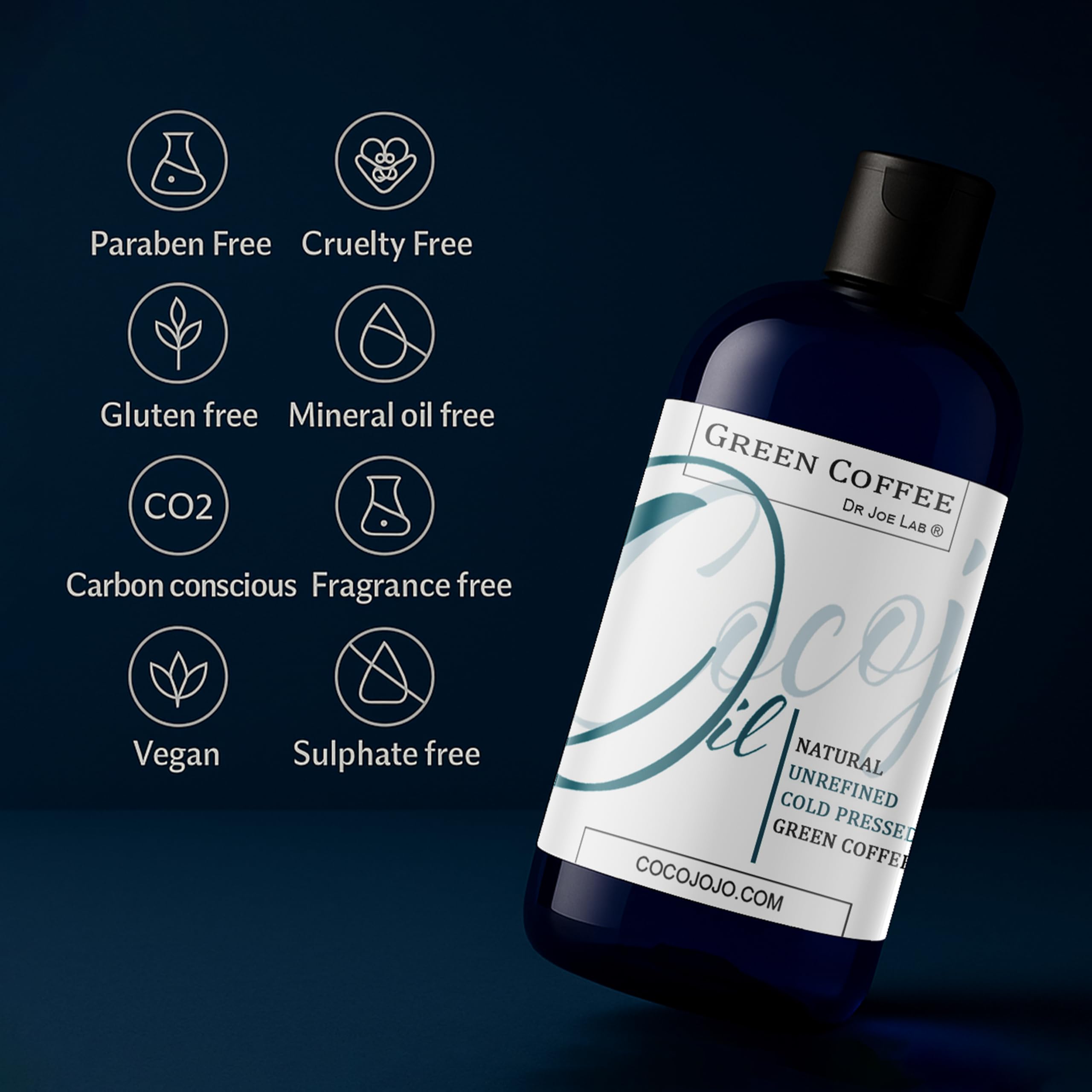 Dr Joe Lab Green Coffee Bean Oil - Pure & Unrefined & Cold Pressed & Non - Dr Joe Lab Official Product View 6