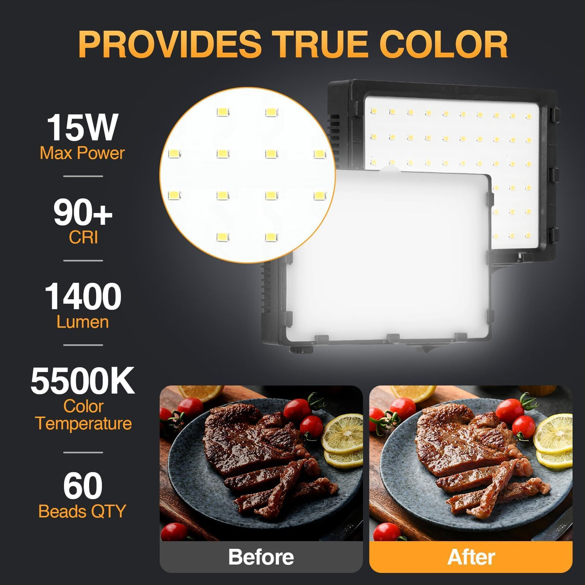EMART 60 LED Portable Product Photography Light for Tabletop - EMART Official Imagery - 4