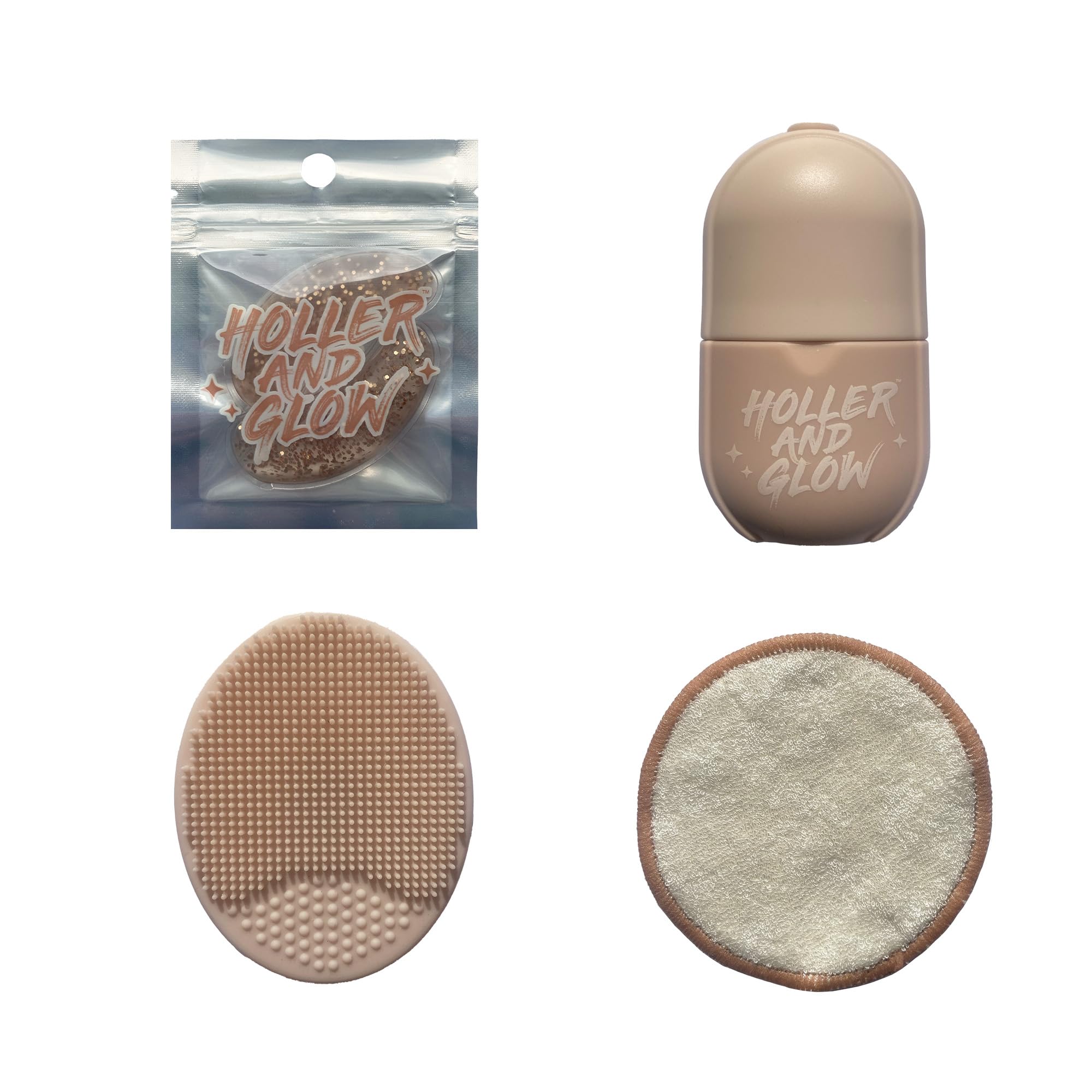 Skin Basics Skincare Set - Ice Roller, Mask, Face Scrubber - Product Imagery