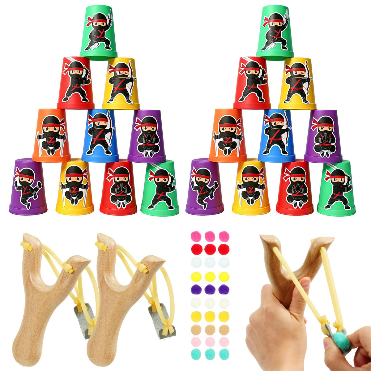 Christmas Wooden Slingshot Catapult Kit for Kids 2 Wooden - TEASIK Official Imagery - 3