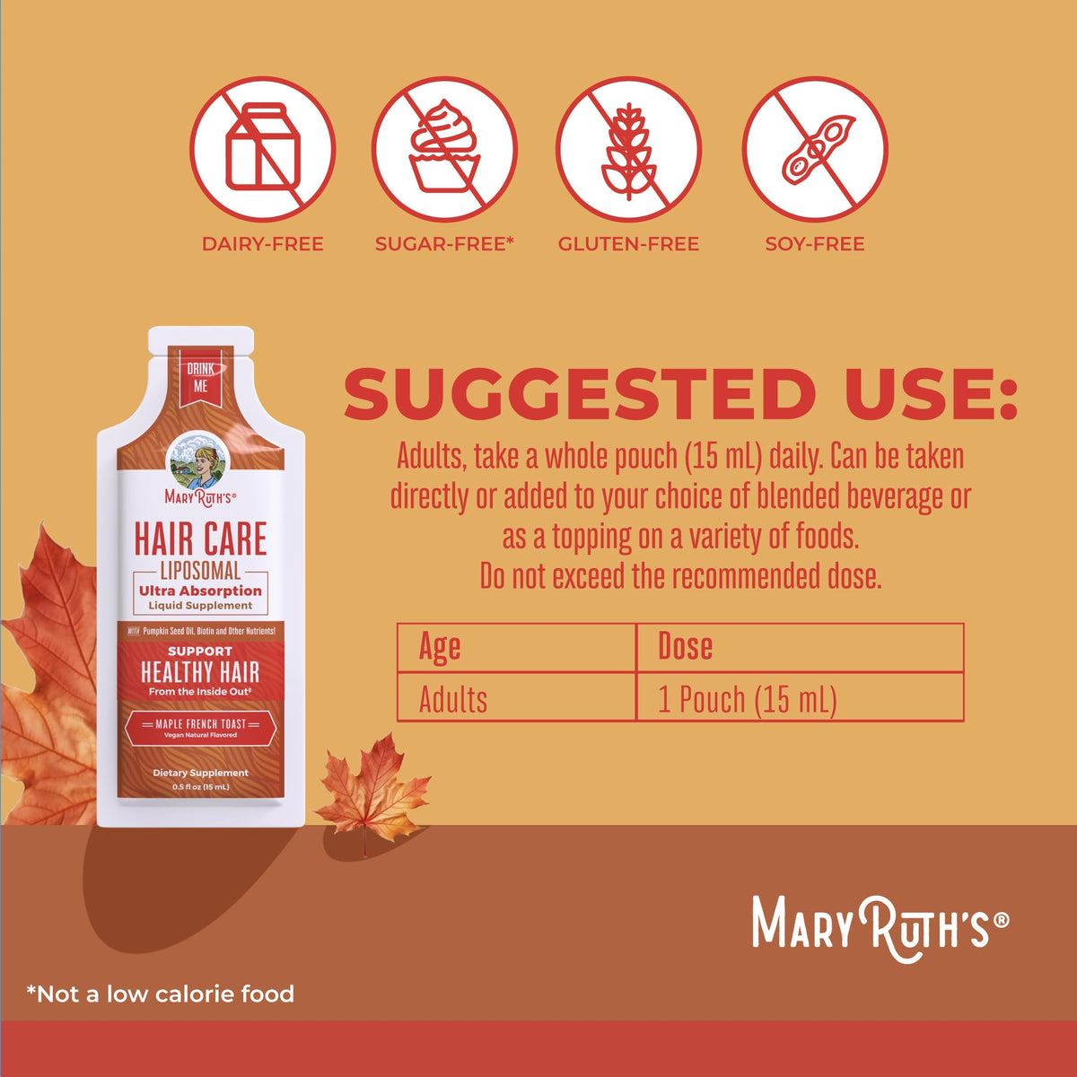 MARYRUTH S Hair Care Liposomal Ultra Absorption Gluten Free - MARYRUTH'S Official Imagery - 4