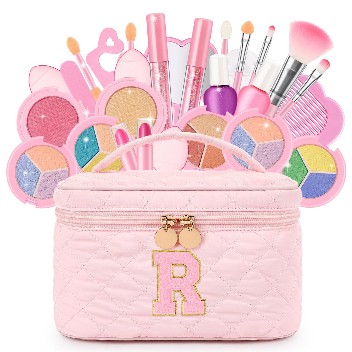Kids Washable Makeup Set for Girls 29Pcs Real Make Up Toys - mibasies Official Imagery - 1
