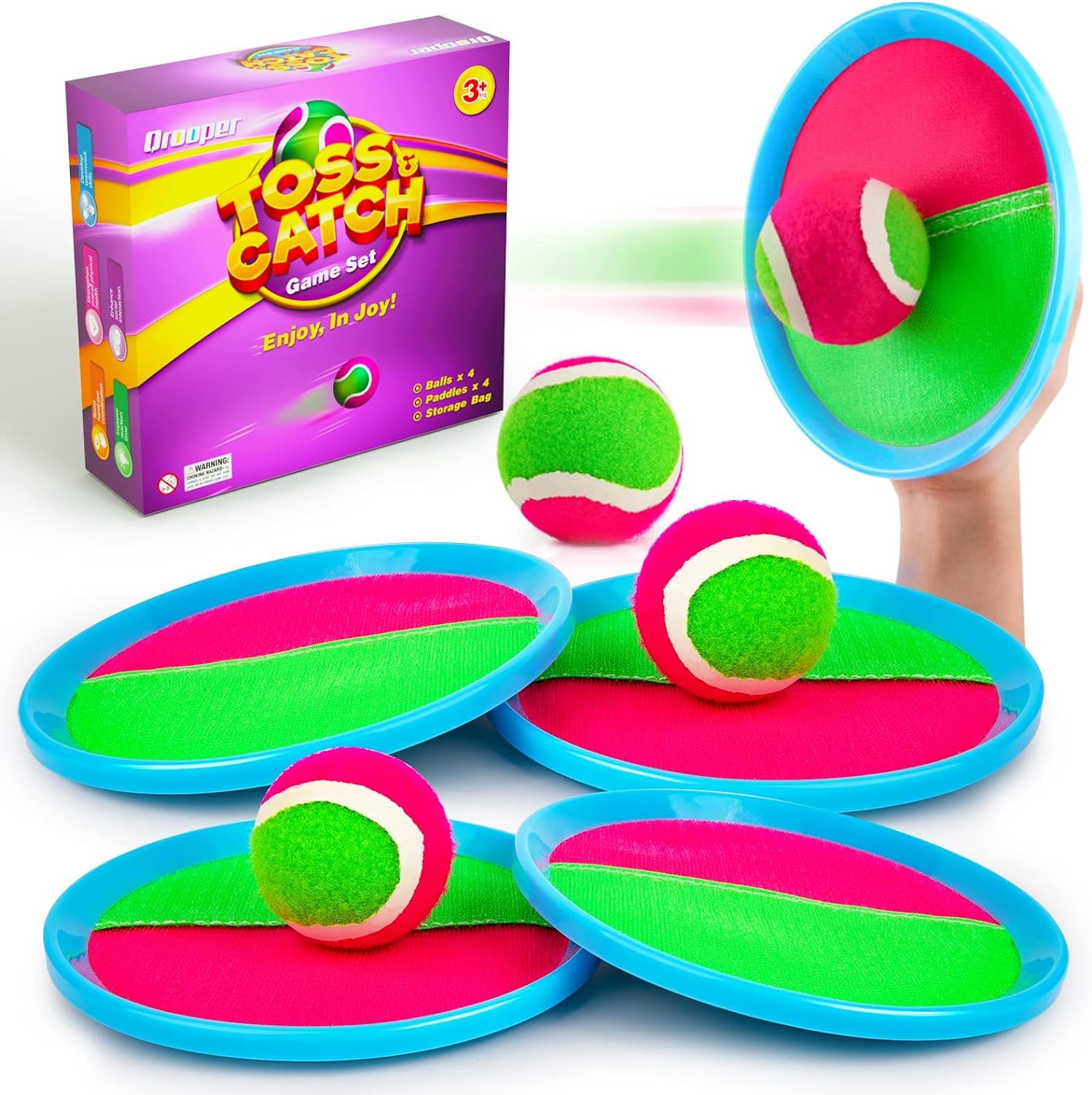 Toss and Catch Ball Game, Outdoor Toys for Beach Pool Yard - Product Imagery