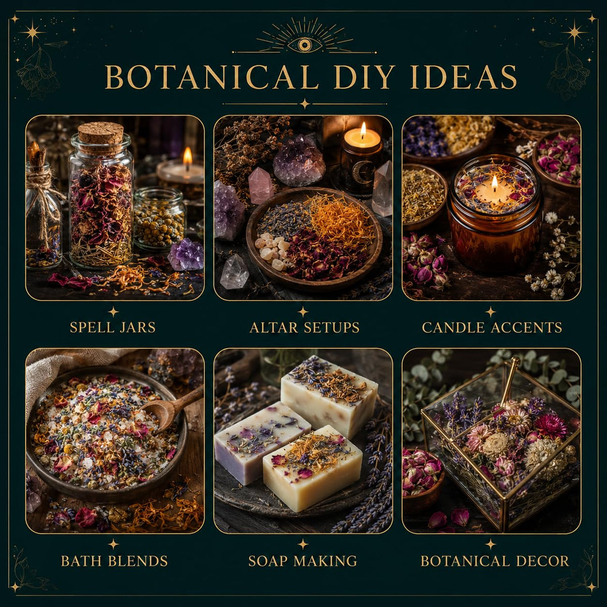 Witchcraft Herbs Kit Dried Herbs and Flowers for Witch - DreamdaMoonnly Official Imagery - 5