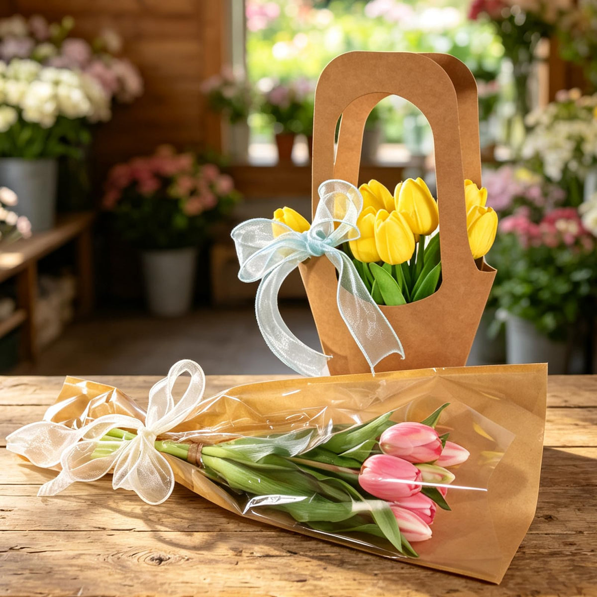 59 Pcs Flower Bar Supplies Kit Acrylic Sign Kraft Bouquet - Finanovs Official Imagery - 3