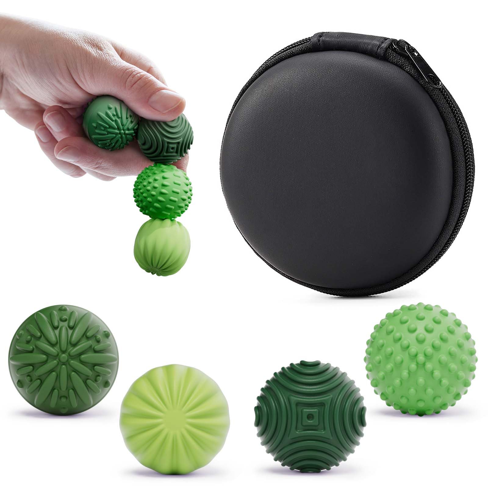 Silicone Magnetic Balls Fidget Toys for Adults & Teens,4PCS - Product Imagery