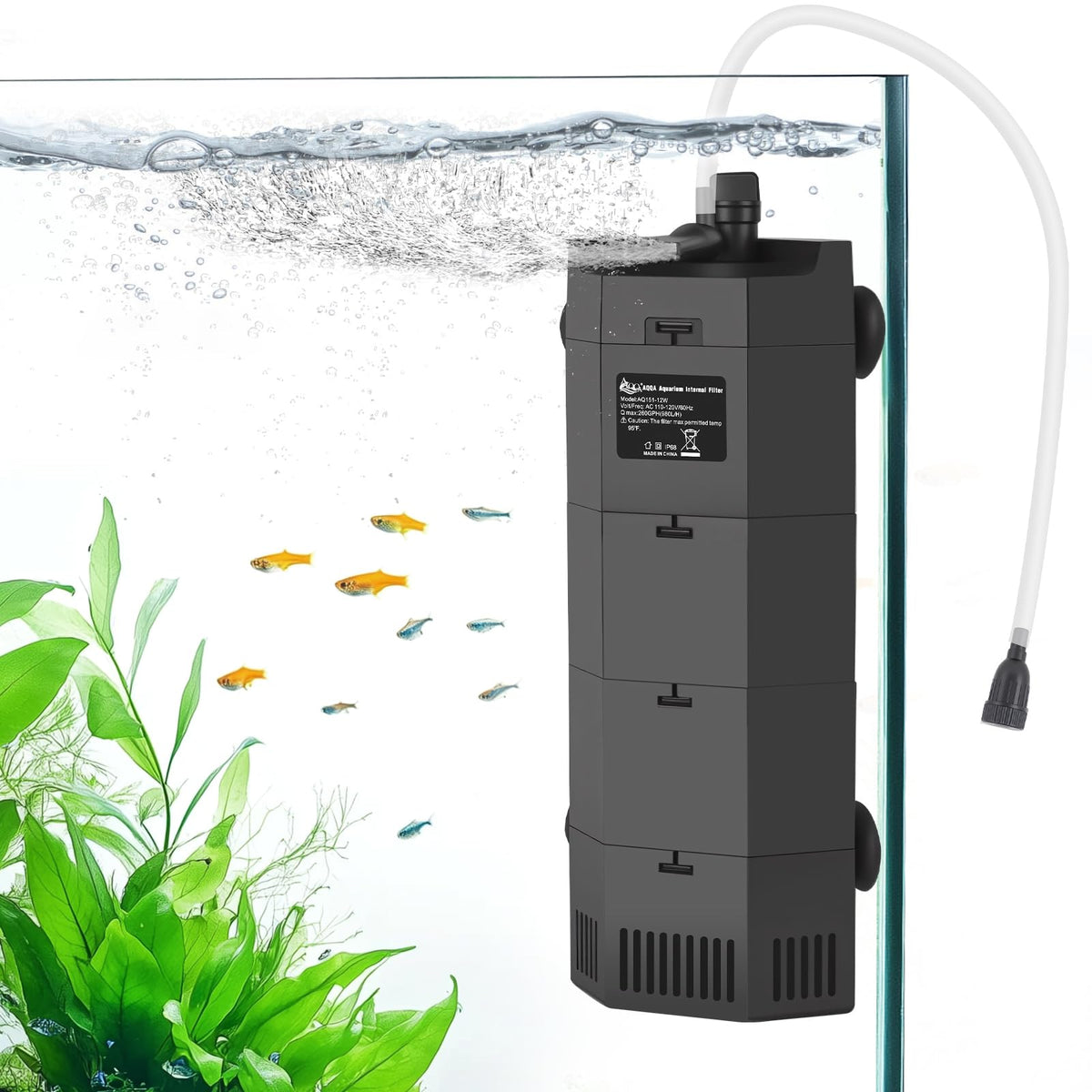AQQA Submersible Aquarium Filter for 50 100Gal Fish Tank - AQQA Official Imagery - 1