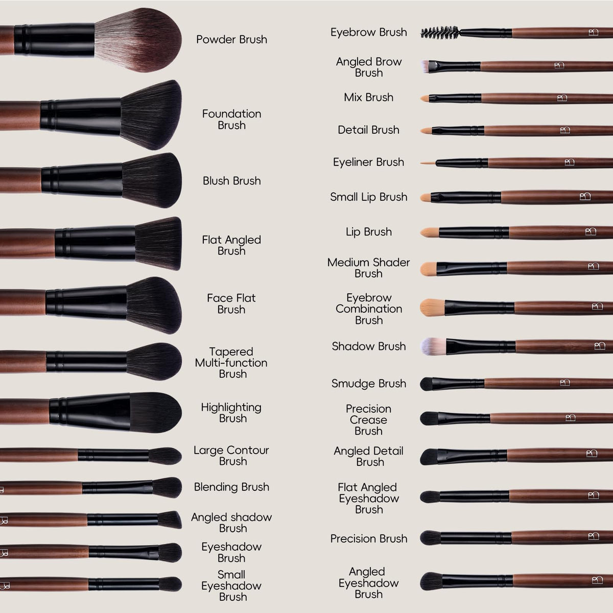 BS MALL Professional Makeup Brush Set 28 Pcs With Travel - BS-MALL Official Imagery - 3