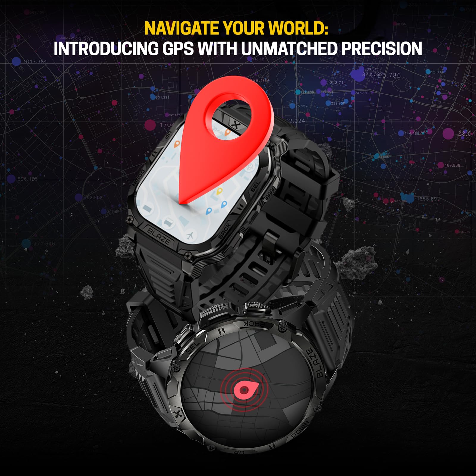 CARBINOX Blaze Smart Watch with GPS  , Fitness Tracker Waterproof IP69 - View 2
