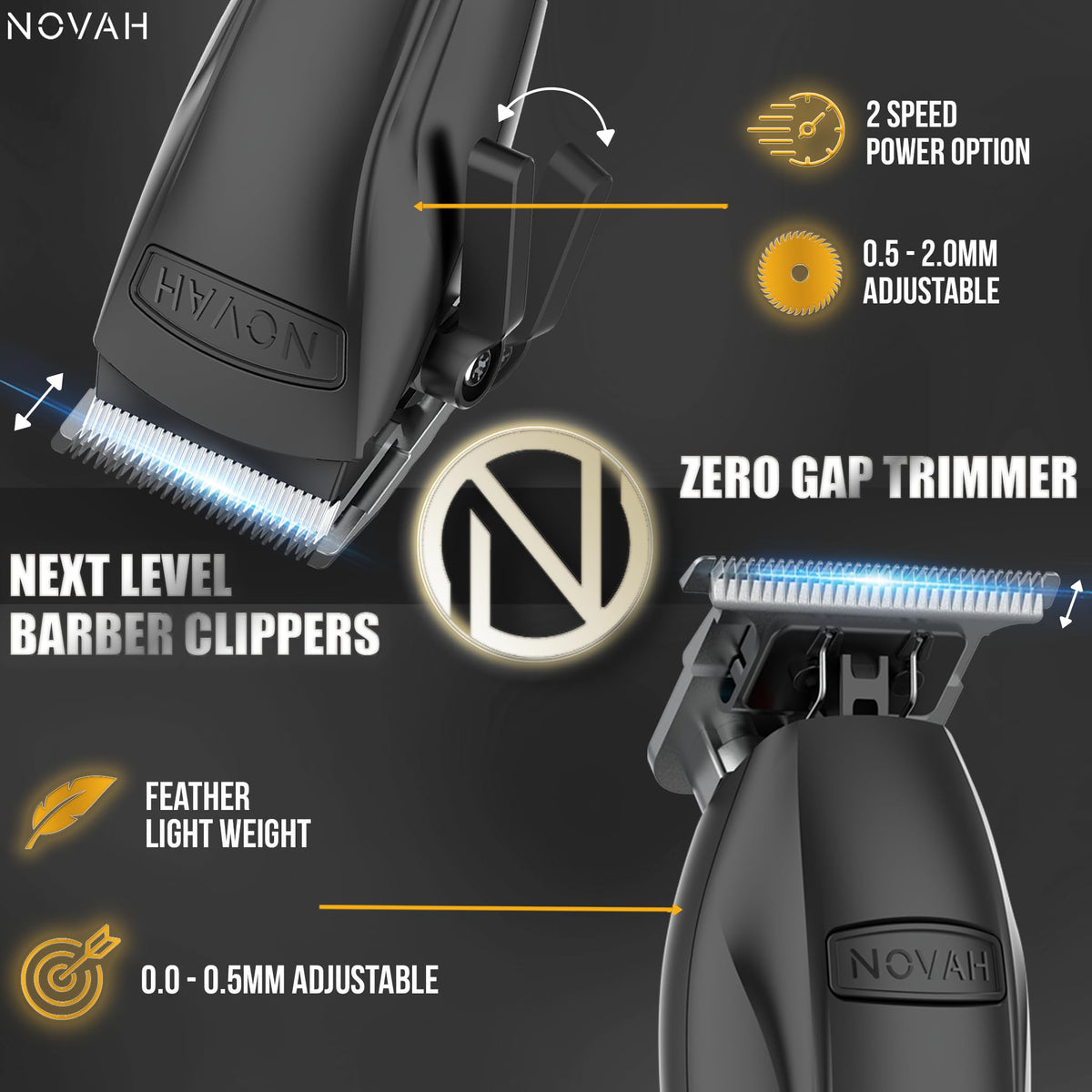 Novah Professional Hair Clippers for Men Professional Barber - NOVAH Grooming Official Imagery - 3