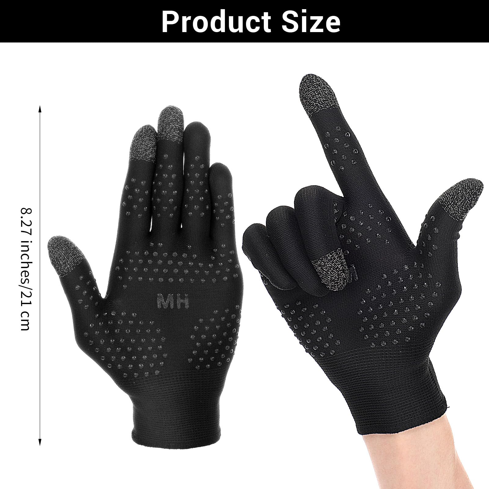Ptwola Ultra-Thin Mobile Gaming Gloves Touchscreen Gaming Gloves Anti-Sweat Mobile Finger Sleeve Breathable with Thumb Finger Sleeves for High-Ranking Players Tablet Streamer Sweaty Hands
