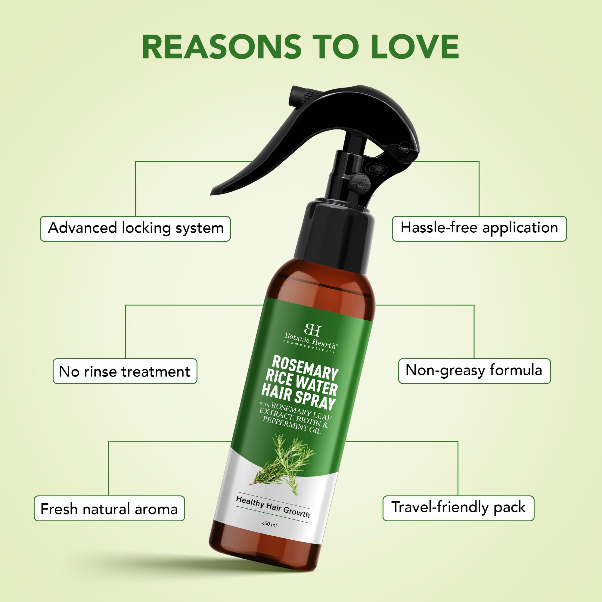 Botanic Hearth Rosemary & Rice Water Hair Growth Spray - 6.8 Fl oz - Botanic Hearth Official Product View 4
