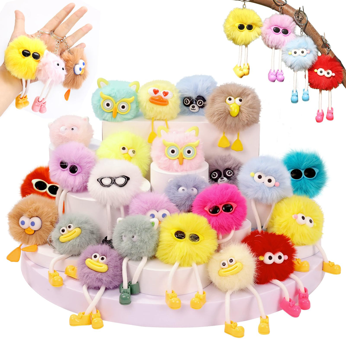 24 PCs Party Favors Keychains - OMyFav Official Imagery - 1