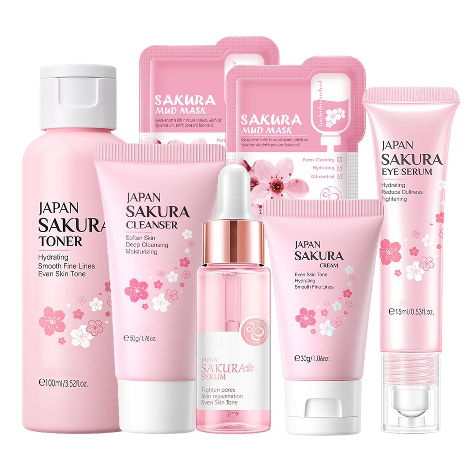 Skin Care Set Sakura Women Beauty Gift Sets Korean Skin Care - Fashion Base