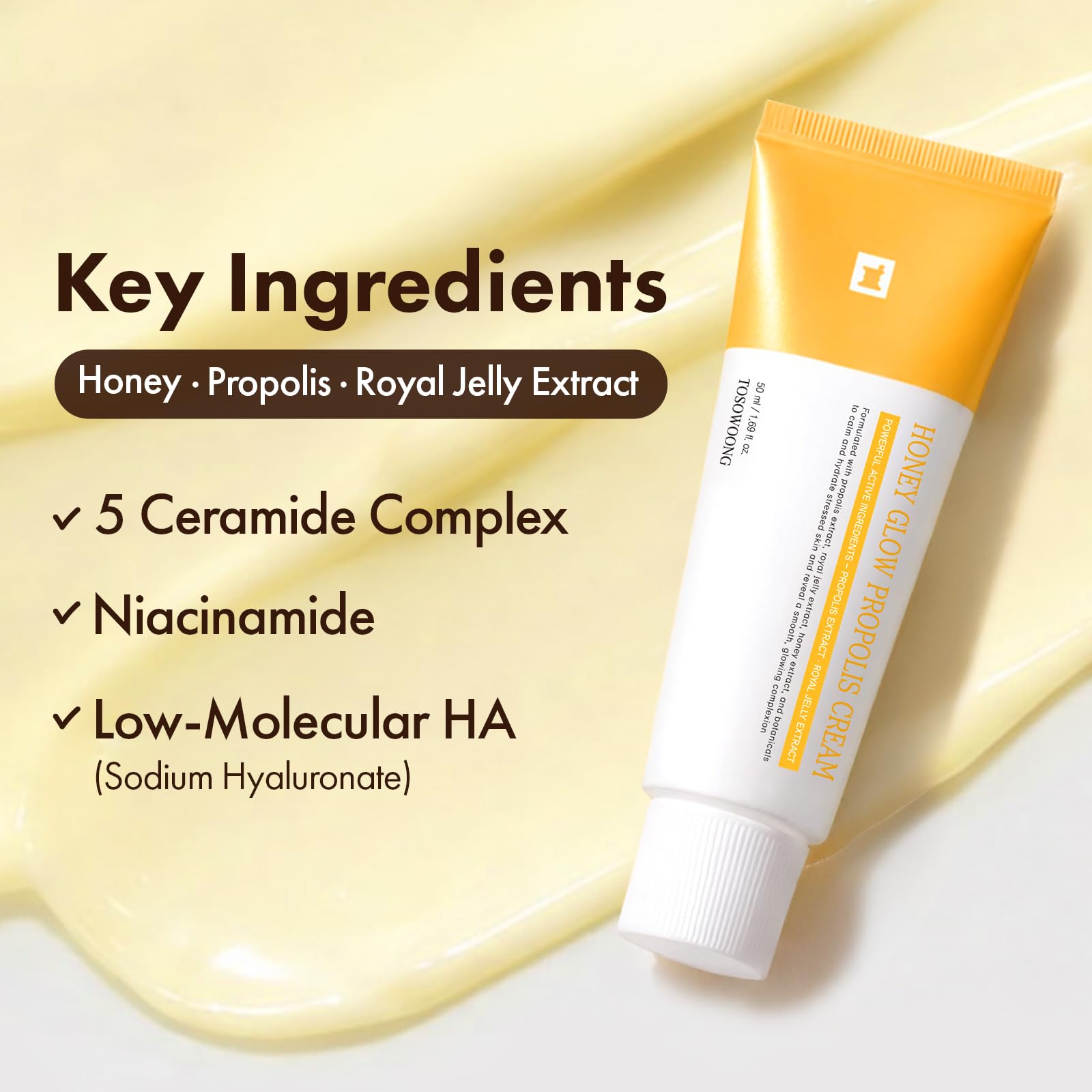 TOSOWOONG Glow and Nourish Duo, Honey 47% Propolis Cream and - TOSOWOONG