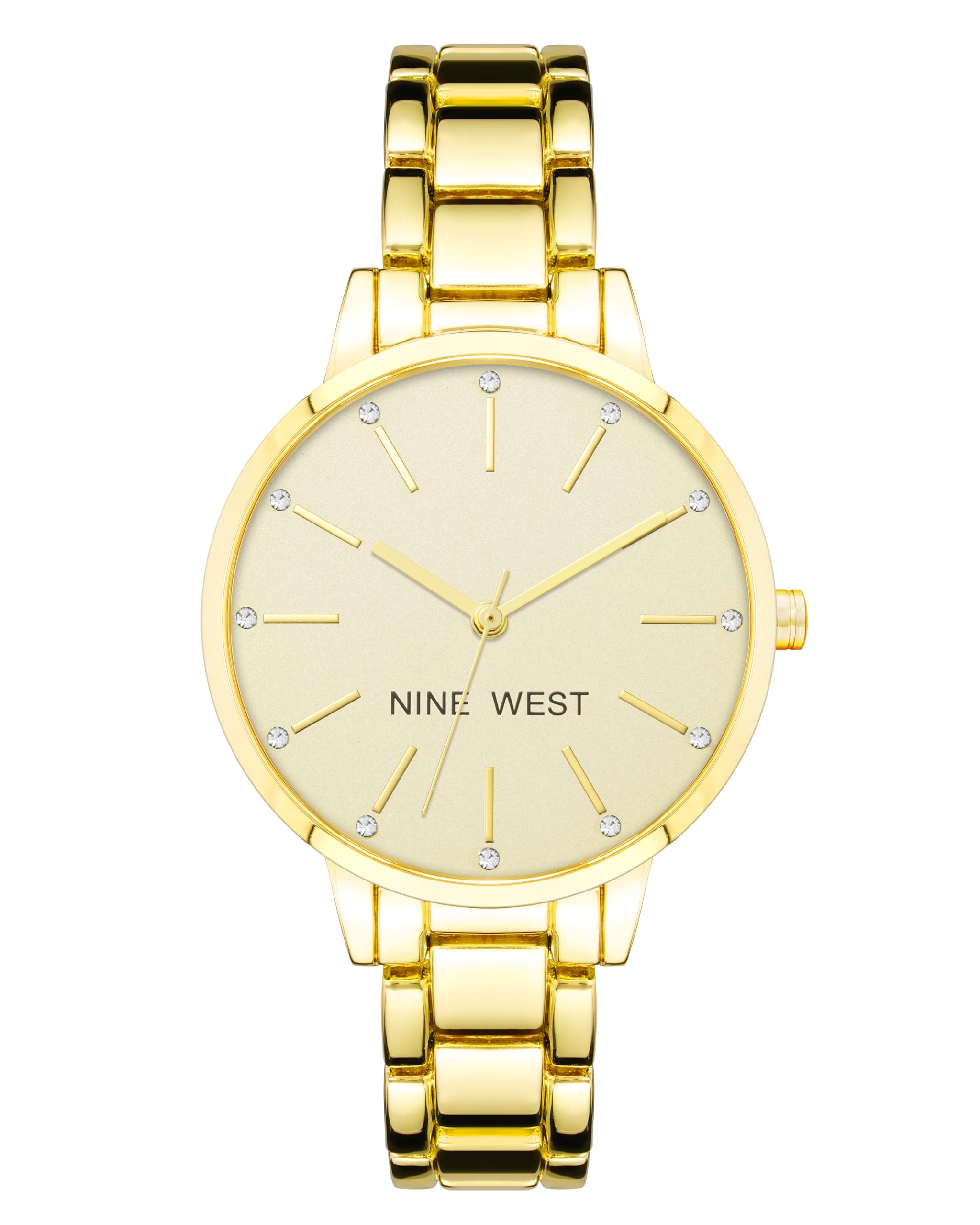 Nine West Women's Crystal Accented Bracelet Watch - View 1