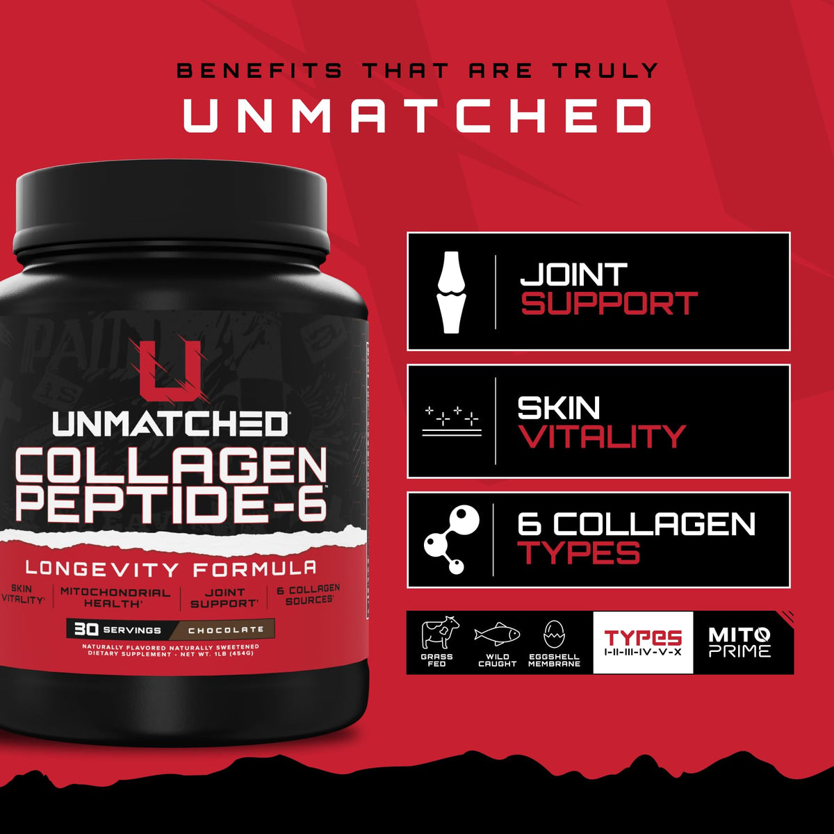 Unmatched Collagen Peptide 6 Wellness Support Vanilla Creme - Unmatched Official Imagery - 4