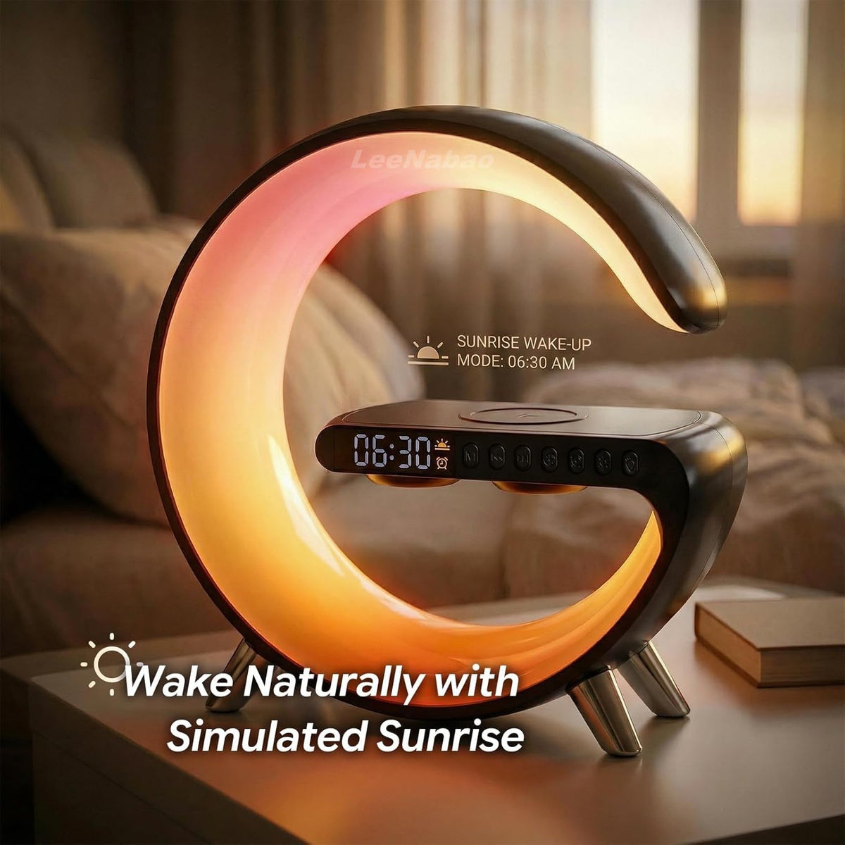 5 in 1 LED Table Lamp with Wireless Charging Bluetooth - LeeNabao Official Imagery - 5