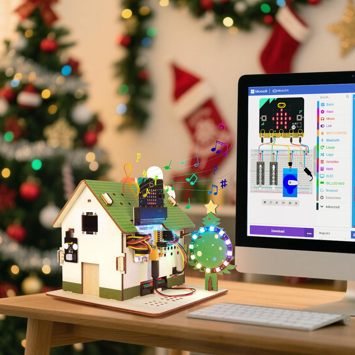 microbit Smart Home Kit for microbit v1 and v2 STEM - HOLASMART Official Imagery - 3