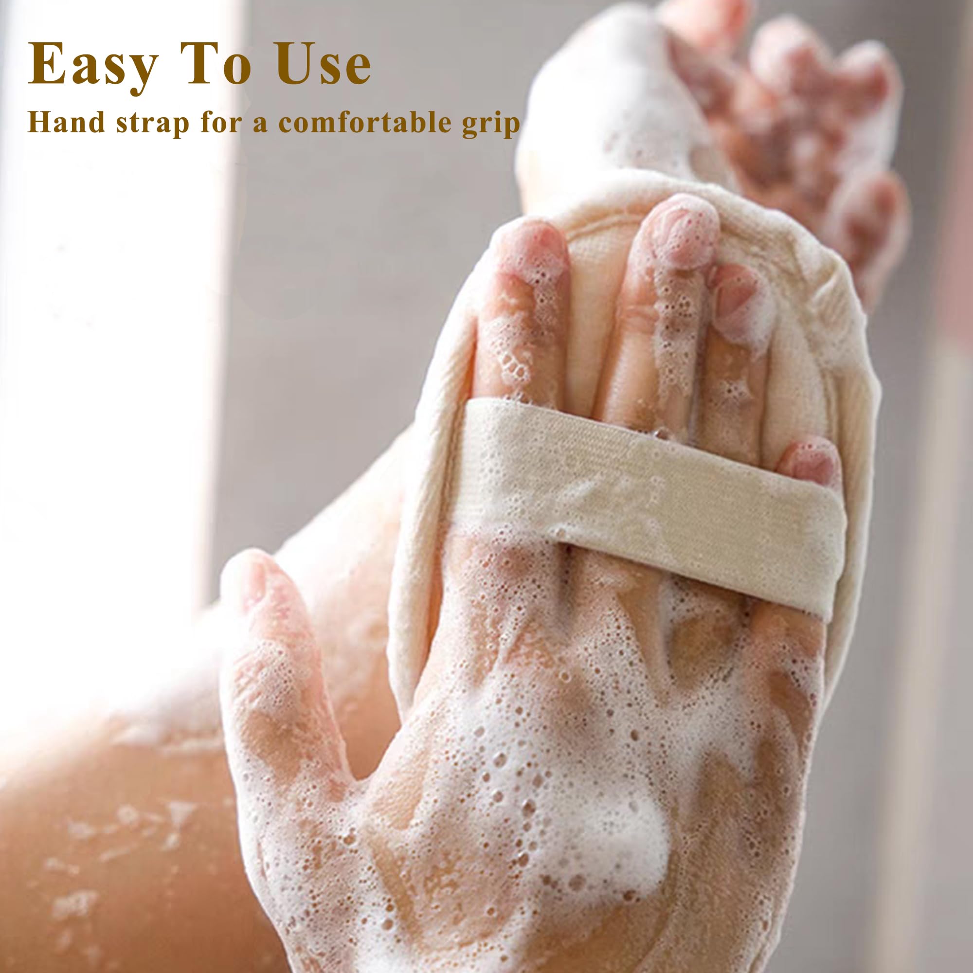 METLUCK Loofah Sponge Pads Natural Organic Bath Luffa Sponges Pads Natural Bath - METLUCK Official Product View 3