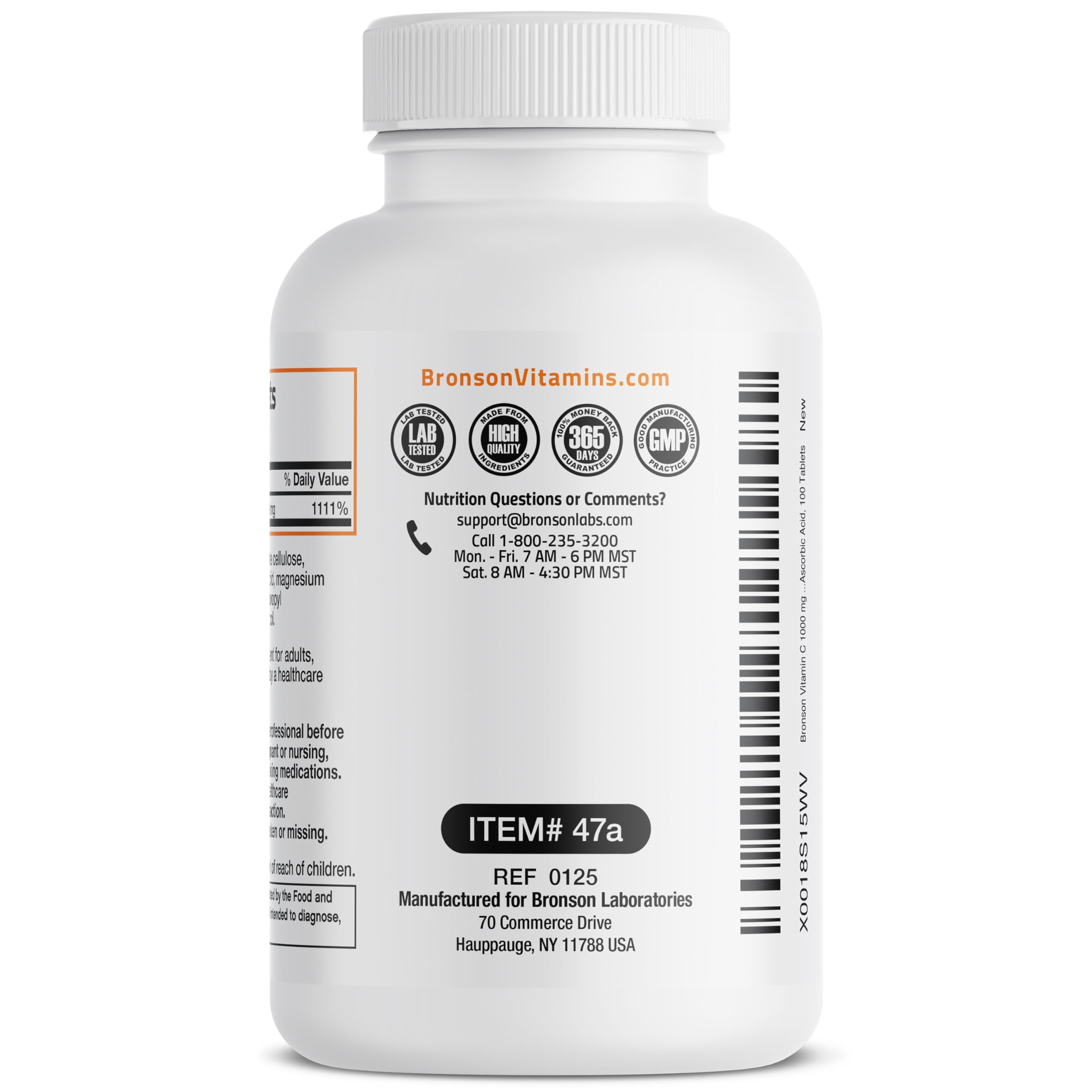 Bronson Vitamin C 1000mg Premium Non-GMO Ascorbic Acid Tablets, 1 - Bronson Official Product View 8