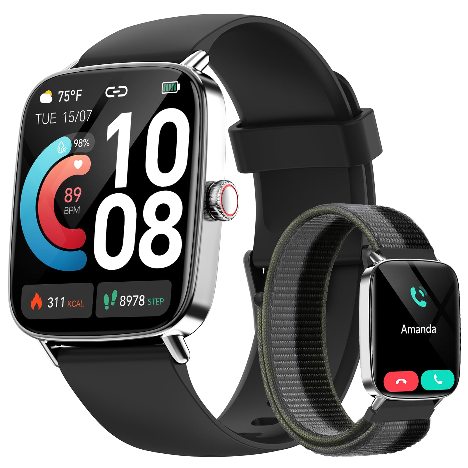aeac Smart Watch for Women, 1.85" HD Smartwatch Compatible iPhone/Sams - View 10