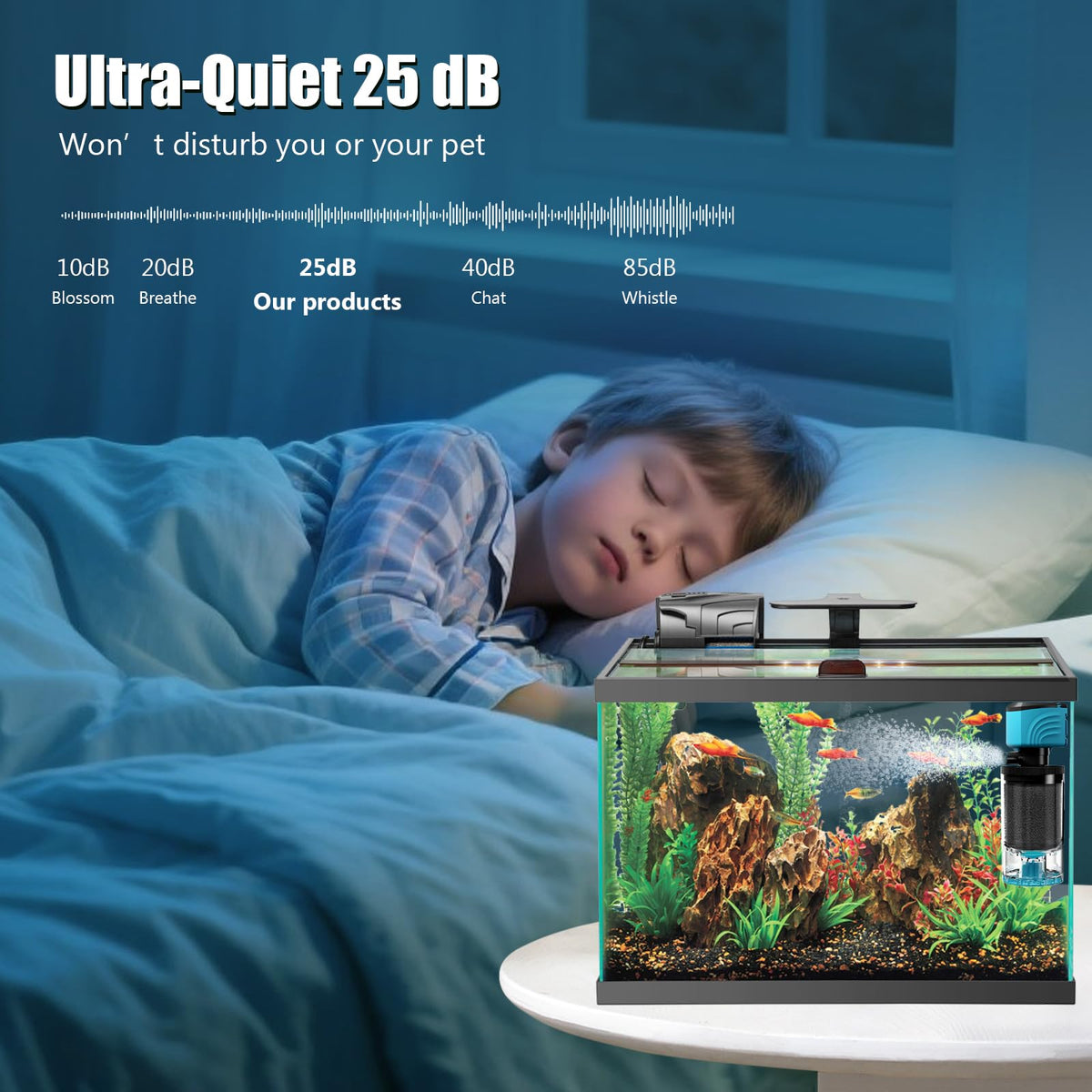 Submersible Aquarium Filter Upgraded 15 55 Gallon Fish Tank - Aulofee Official Imagery - 7