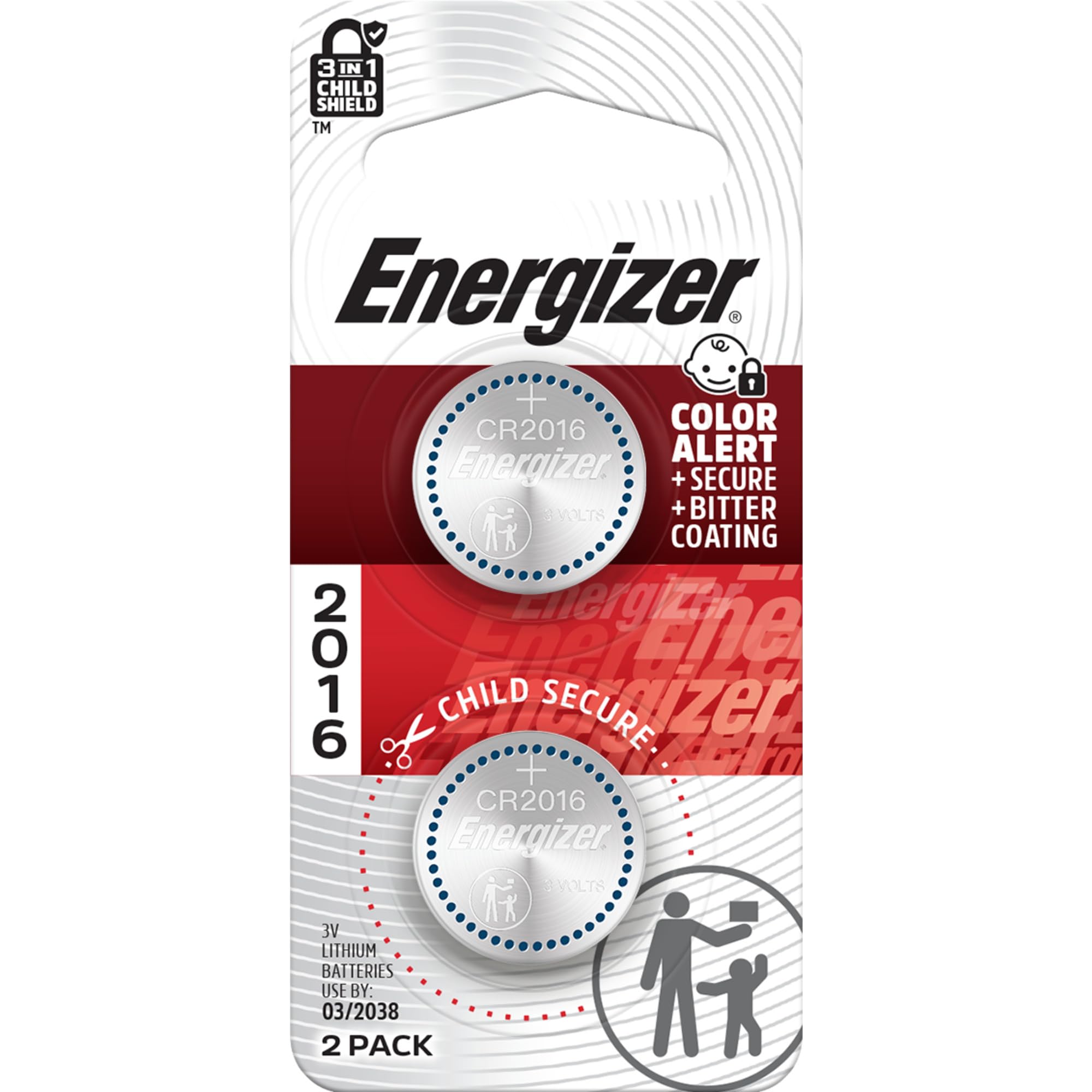 Energizer 2016 Batteries  , 3V Lithium Coin Batteries With 3-in-1 - Energizer Official Product View 9