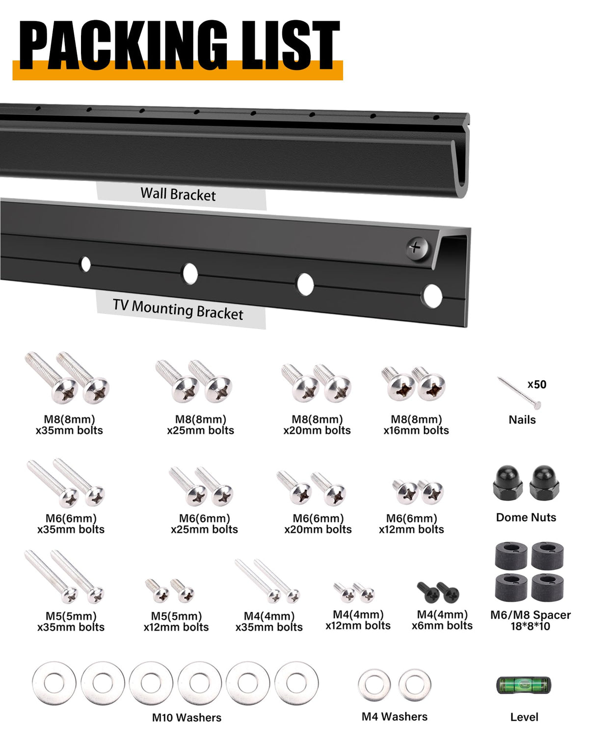 Studless TV Wall Mount for Most 32 75 Inch TVs Holds up to - HYPIGO Official Imagery - 7