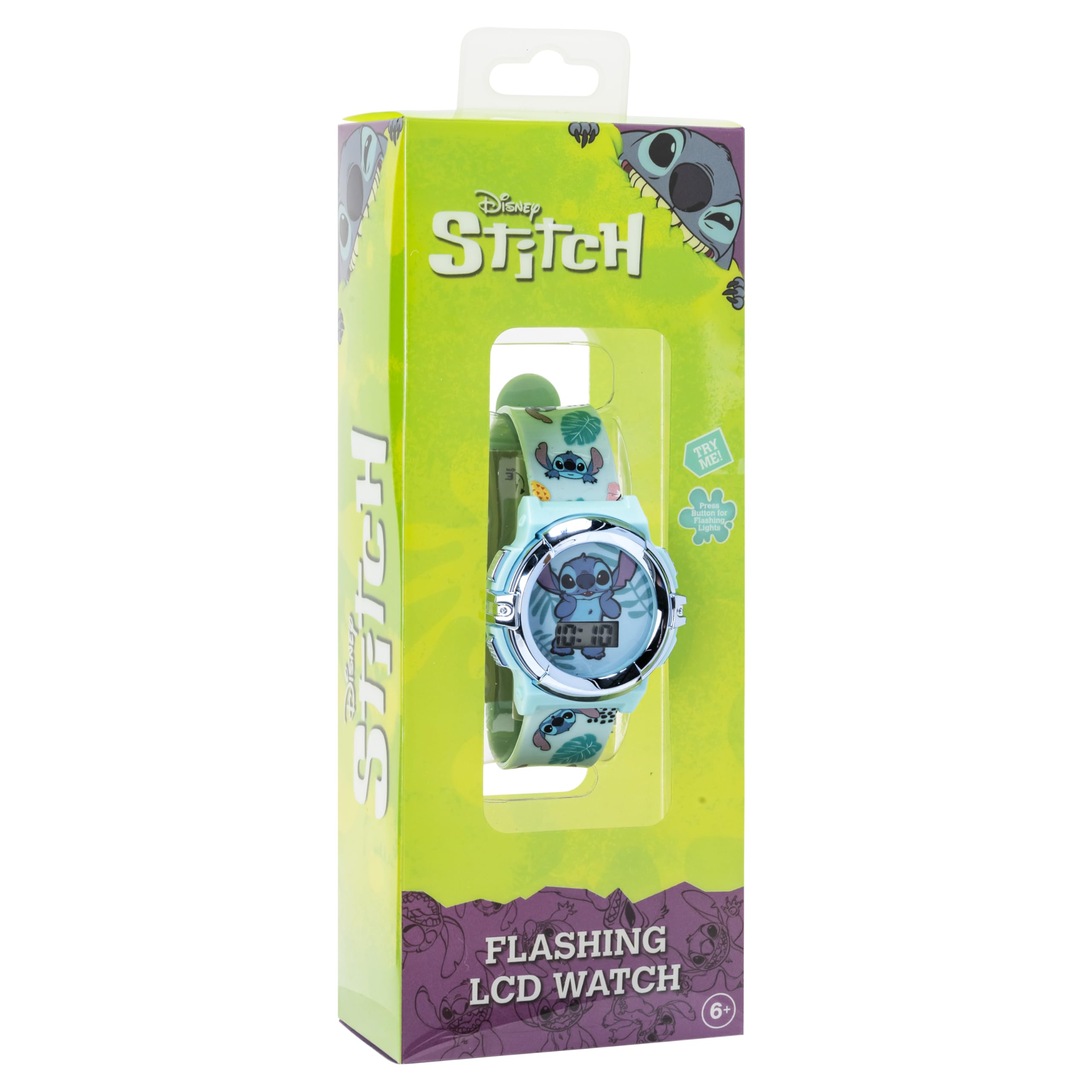 Accutime Disney Stitch Kids LCD Watch – Flashing Light-Up Dial, Digita - View 10