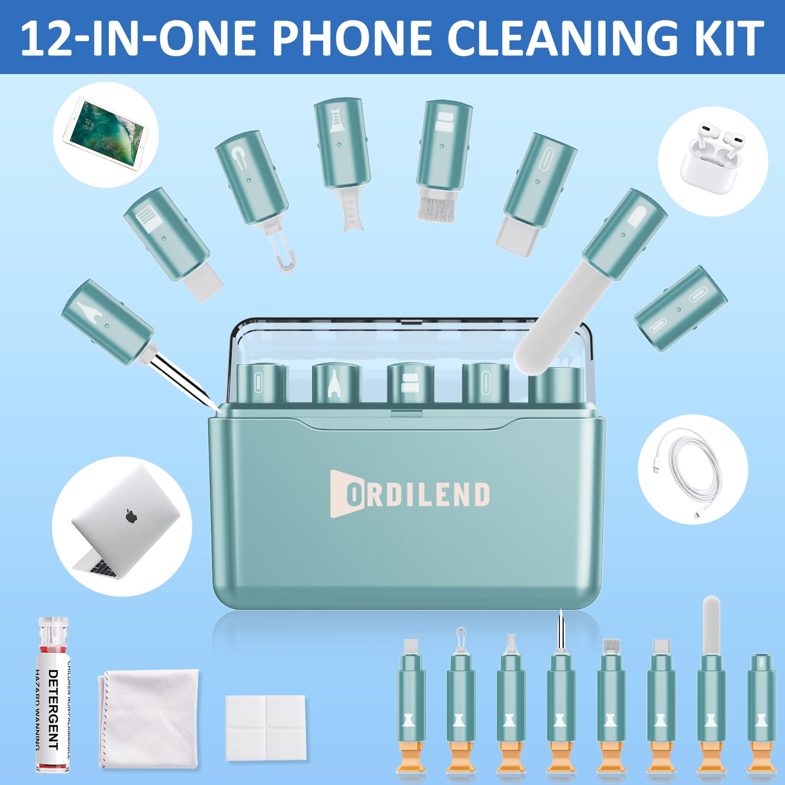 Ordilend iPhone Cleaning Kit for Charging Port, Cleaner Kit for A by Ordilend - Angle View 2