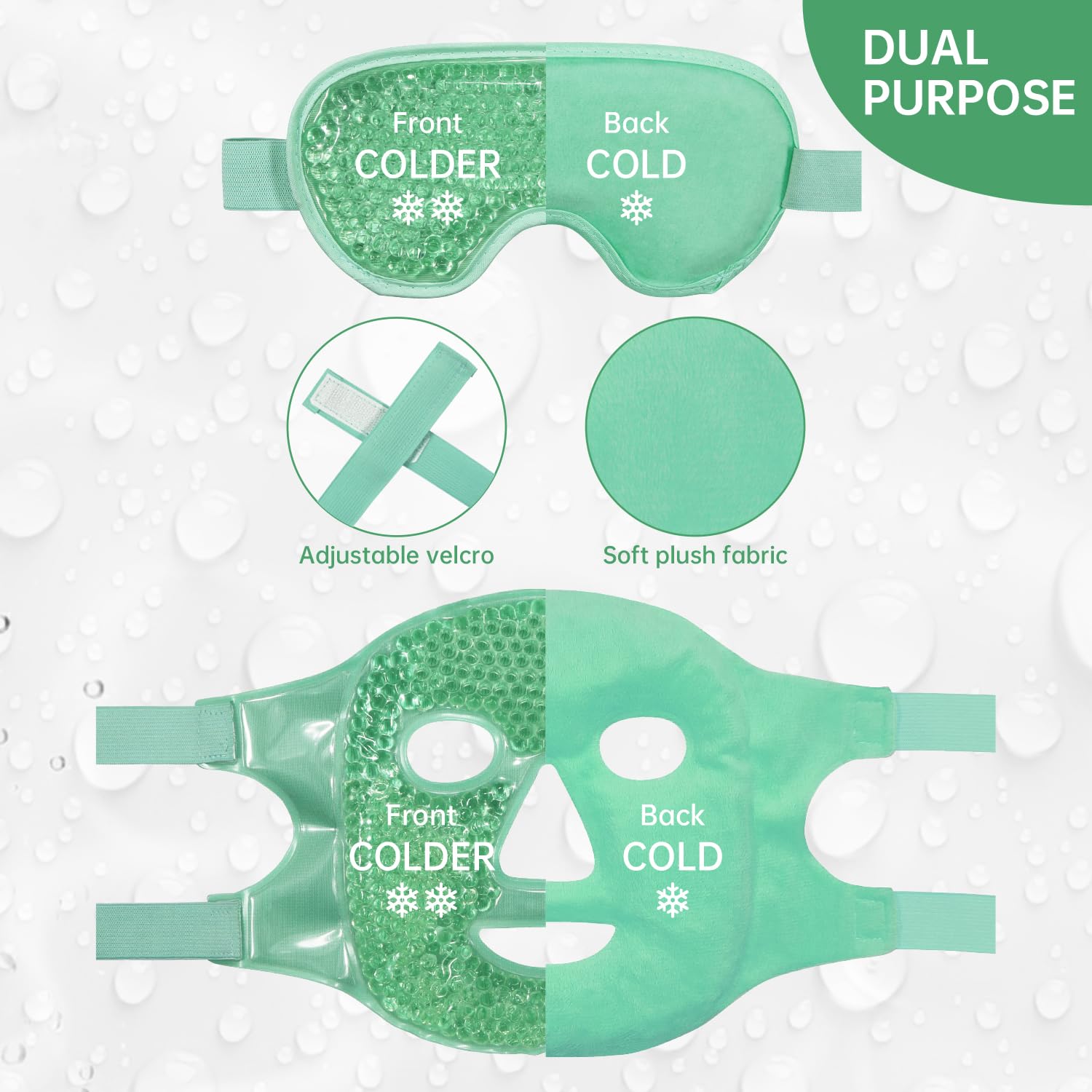 ZNÖCUETÖD Ice Pack Mask for Face & Eye – Hot Cold