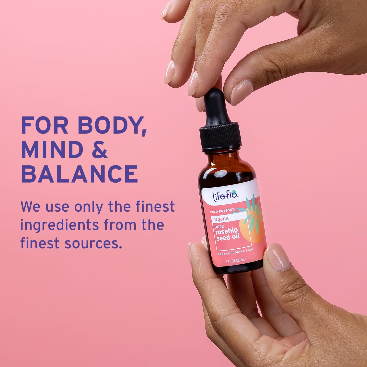 LIFE-FLO LIFE - FLO Pure Organic Rosehip Seed Oil & Hy - LIFE-FLO Official Product View 6