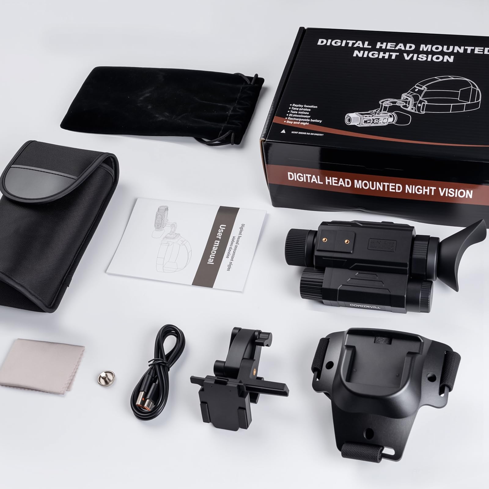 YUANZIMOO Head-Mounted Night Vision Monocular Digital Infrared Monocular for Cam - YUANZIMOO Official Product View 5