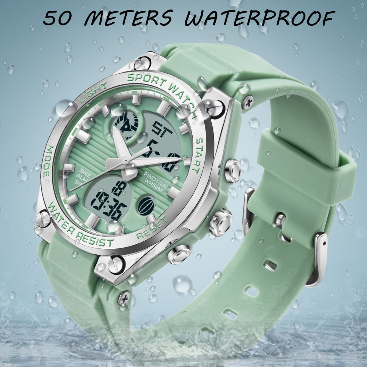 findtime Womens Digital Watch Sport Waterproof Watch Analog - findtime Official Imagery - 5