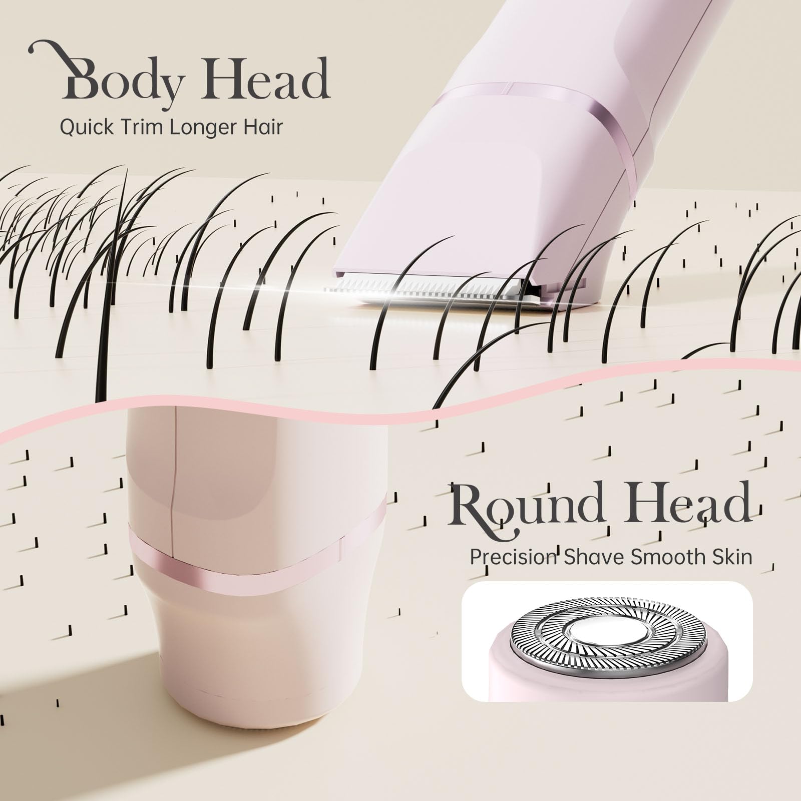 Risina 2-in-1 Bikini Trimmer & Face Shaver for Women