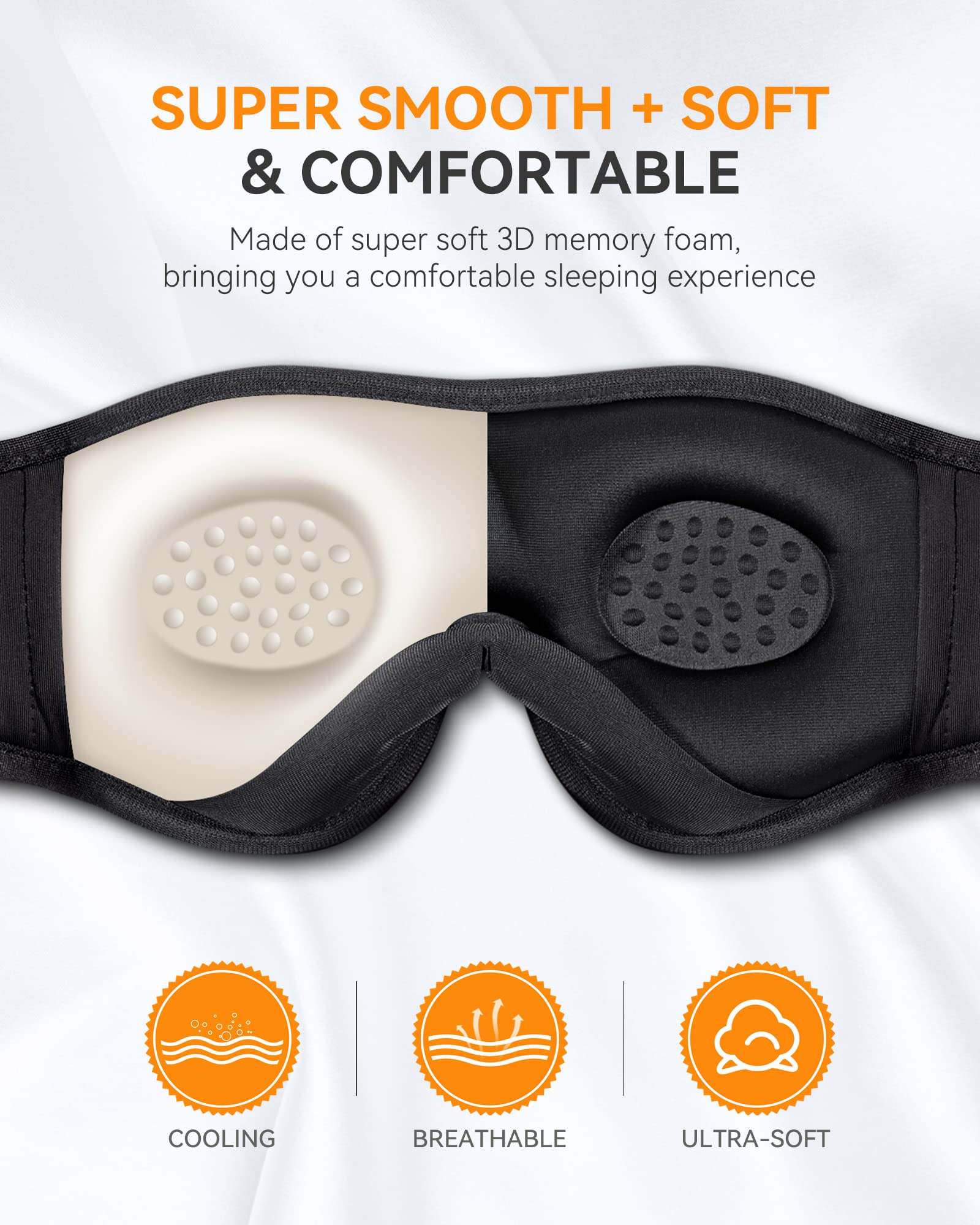 MUSICOZY 3D Sleep Headphones Bluetooth 5.4 Sleep Mask with HD Speakers - MUSICOZY Official Product View 3