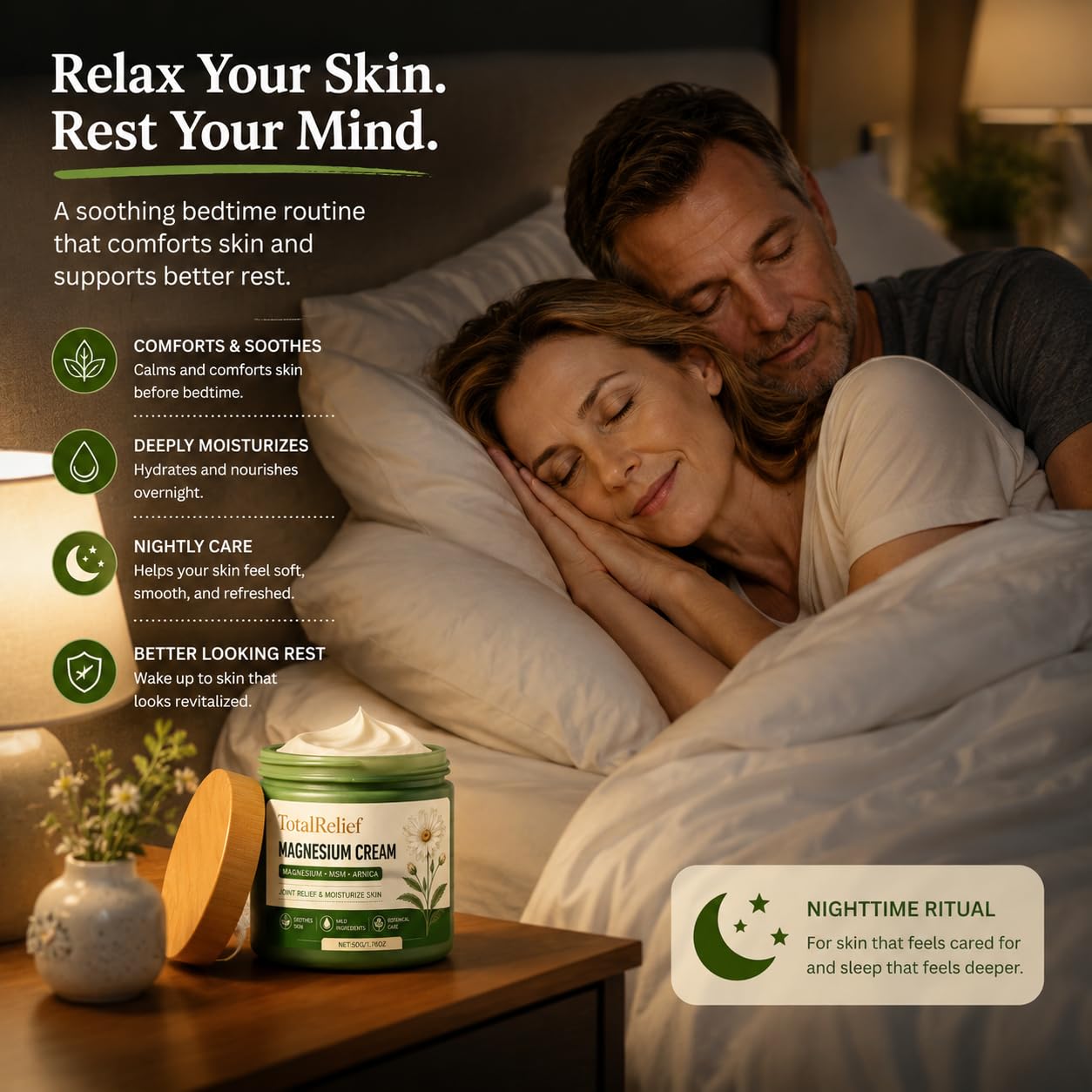 TotalRelief Magnesium Body Cream – MSM & Arnica, 1.76oz