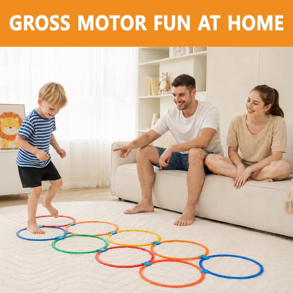 20Pcs 11 Hopscotch Rings Agility Rings for Kids Obstacle - Oranmew Official Imagery - 6