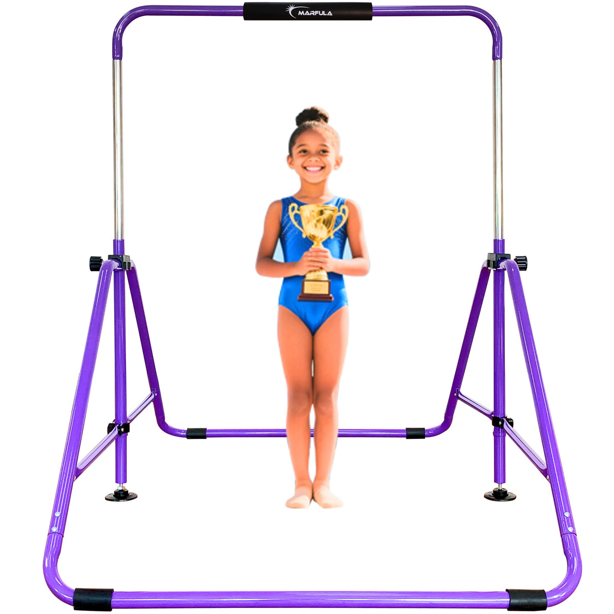 Foldable Gymnastic Bar Adjustable Kip Bar for Kis Ages 3 12 - MARFULA Official Imagery - 1