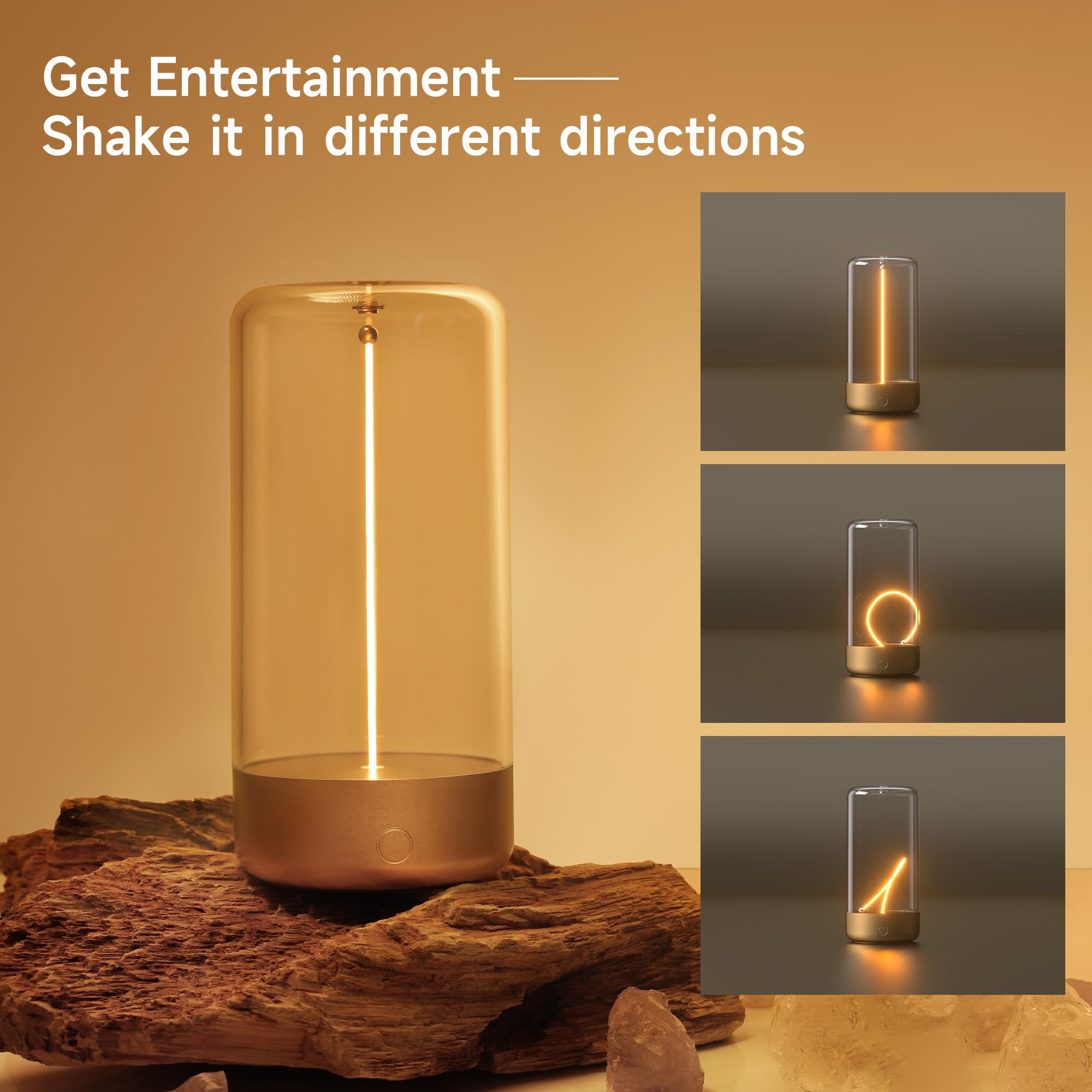 AUGE LIGHT Mini Minimalist Table Lamp, Cordless Lamp, Rechargeable Lam - View 2