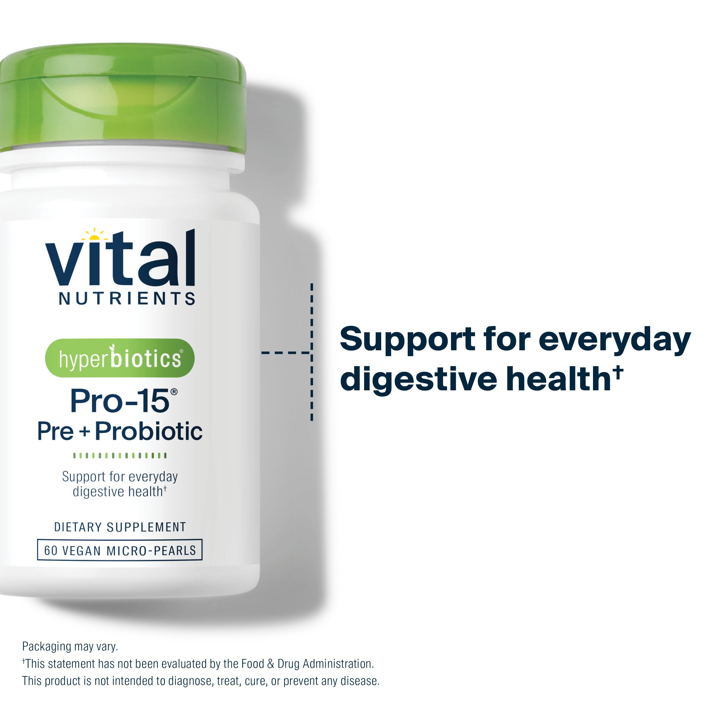 Hyperbiotics PRO-15 Probiotic & Prebiotic — 60 Vegan Pearls