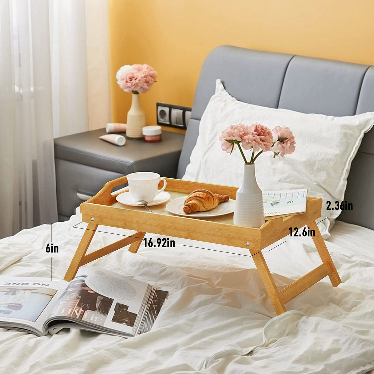 2 Pack Breakfast in Bed Tray for Eating 16 92 x 12 6 Inch - Easoger Official Imagery - 4