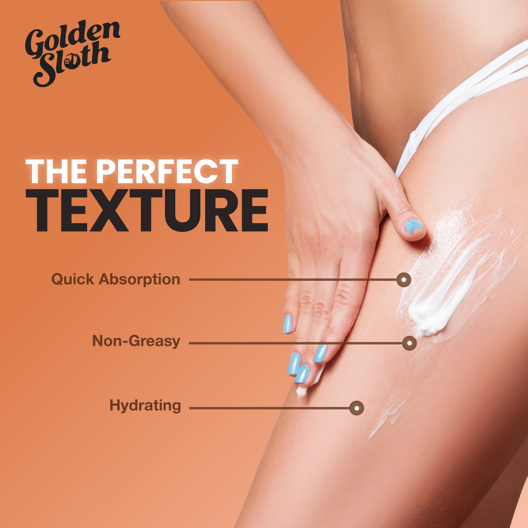 Golden Sloth Magnesium Cream – Unscented, Fast-Absorbing