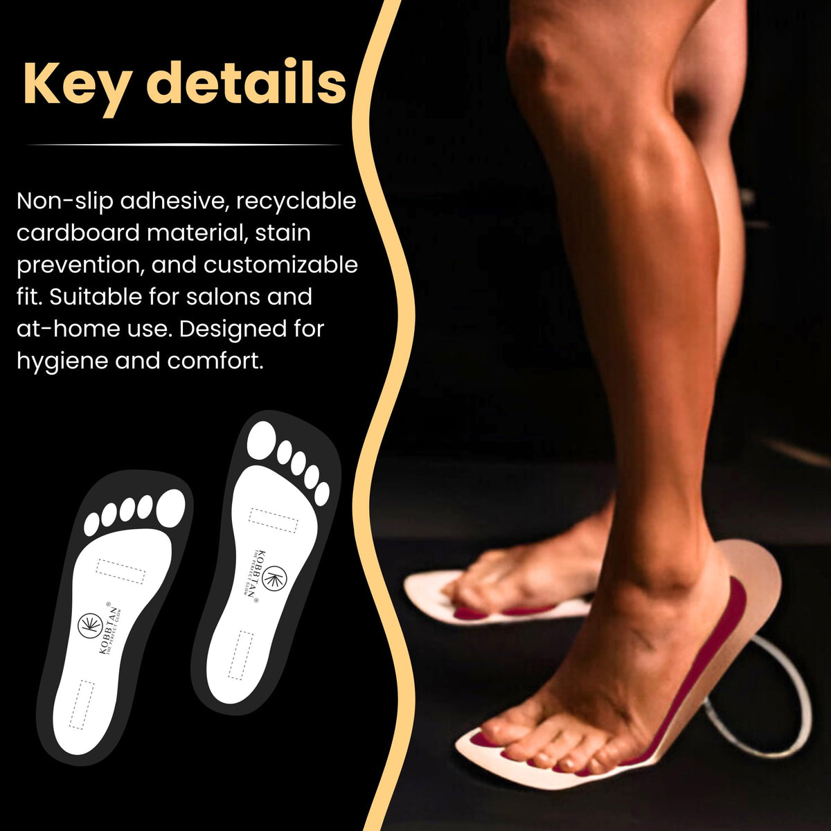 60Pairs Spray Tan Feet Pads Disposable Economic for Spray - KOBBTAN Official Imagery - 6