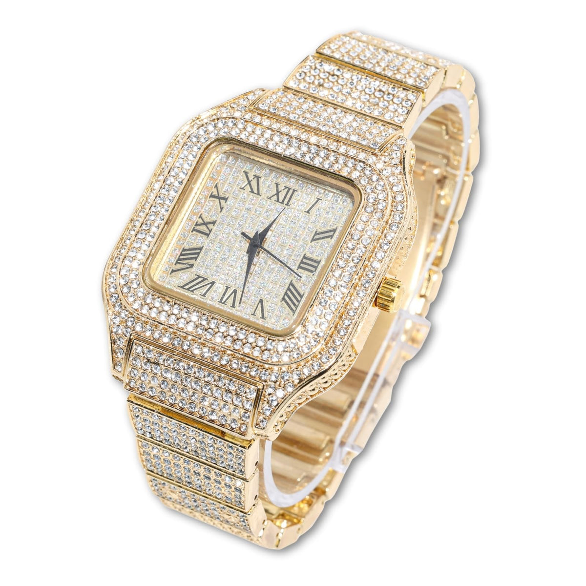 Halukakah Diamonds Gold Watch Iced Out Men s 18k Real Gold - Halukakah Official Imagery - 8