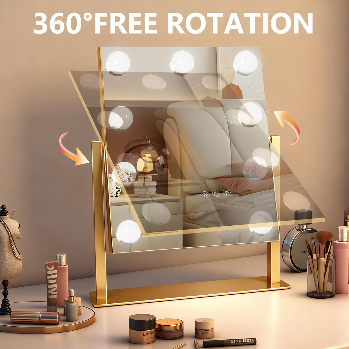 Portable Travel Makeup Mirror with Lights 2500mAh - Ratsamee Official Imagery - 8