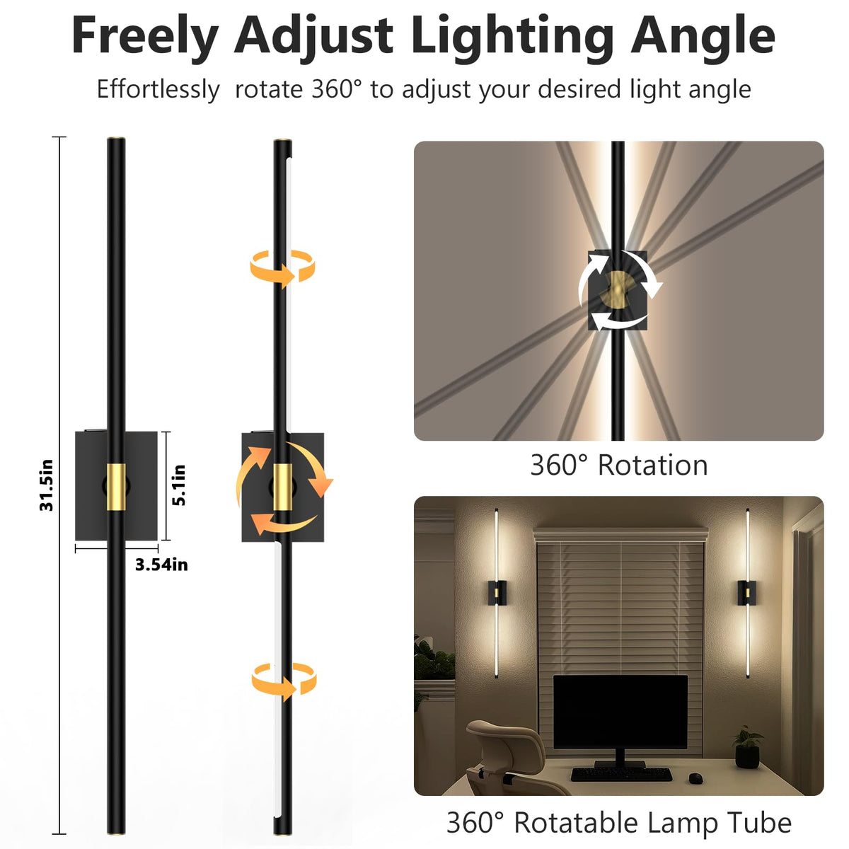 Eneru Battery Operated Wall Sconces Set of 2 Rechargeable - Eneru Official Imagery - 3
